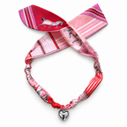 The Jones silk-blend scarf necklace with silver heart pendant