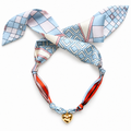 The Lucky silk-blend scarf necklace with gold heart pendant 