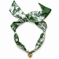 The Mollie silk scarf necklace with gold heart pendant 