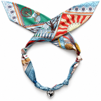 The Sydney silk-blend scarf necklace with silver heart pendant 